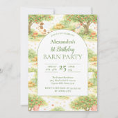 Storybook Farm Animals First Birthday Einladung (Vorderseite)