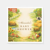 Storybook Farm Meadow Baby Shower Serviette (Vorderseite)