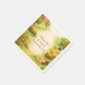 Storybook Farm Meadow Baby Shower Serviette (Ecke)