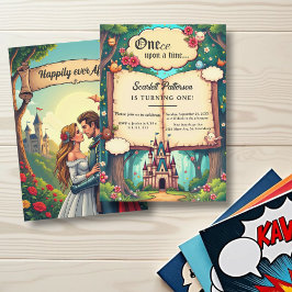 Storybook Forest Woodland Fairytale 1. Geburtstag Einladung