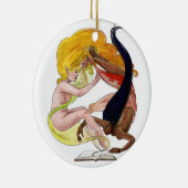 Storybook-Frauen Keramikornament (Rechts)