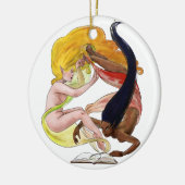 Storybook-Frauen Keramikornament (Links)