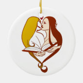 Storybook-Frauen Keramikornament (Hinten)