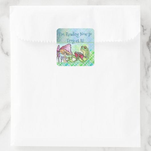 Storybook Frog Quadratischer Aufkleber (Tasche)
