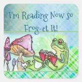 Storybook Frog Quadratischer Aufkleber (Vorderseite)