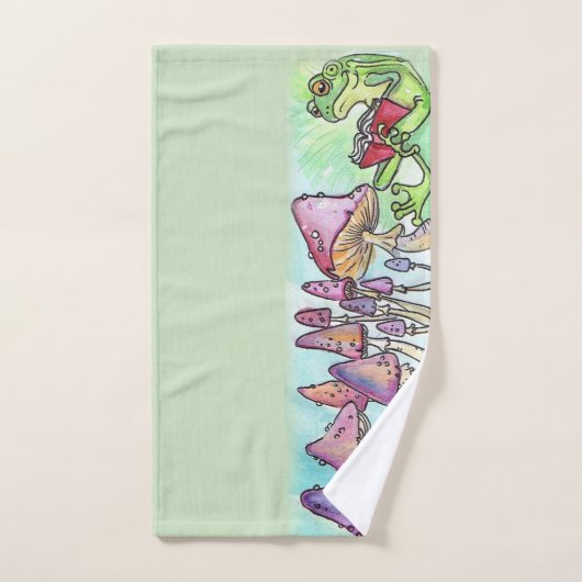 Storybook Frog Reading Badhandtuch Set (Handtuch)