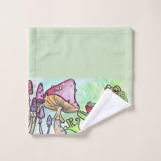 Storybook Frog Reading Badhandtuch Set (Waschlappen)