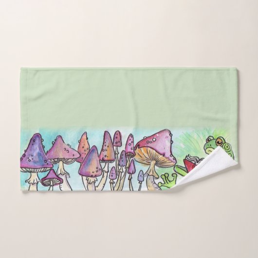 Storybook Frog Reading Badhandtuch Set (Handtuch)