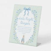 Storybook Garden-Hasen inspirierte Babyparty Sockelschild (Vorderseite)