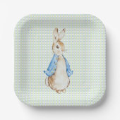 Storybook Garden Rabbit Inspired Baby Shower Pappteller (Vorderseite)