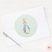 Storybook Garden Rabbit Inspired Baby Shower Runder Aufkleber (Umschlag)