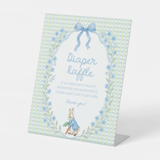 Storybook Garden Rabbit Inspired Baby Shower  Sockelschild (Vorderseite)