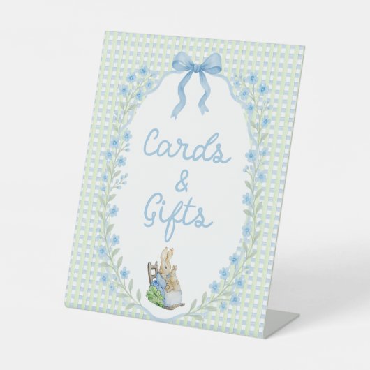 Storybook Garden Rabbit Inspired Baby Shower  Sockelschild (Vorderseite)