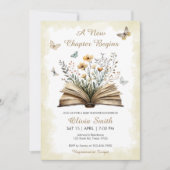 Storybook Gender Neutral ein neues Kapitel Baby Du Einladung (Vorderseite)