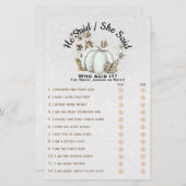 Storybook Gold White Pumpkin Brautparty Game (Vorne/Hinten)