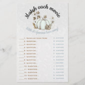 Storybook Gold White Pumpkin Bridal Match Game (Vorderseite)