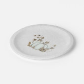 Storybook Gold White Pumpkin Fairy Tale Party Pappteller (Schrägansicht)