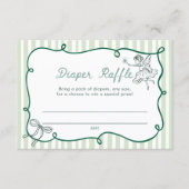 Storybook Green Diaper Raffle Begleitkarte (Vorderseite)