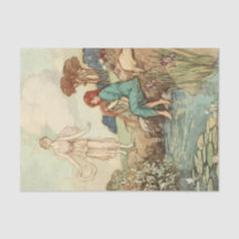 Storybook Lady Bthing Vintag Decoupage