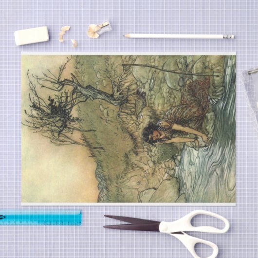 Storybook Lady Water Decoupage Seidenpapier (Handwerk)