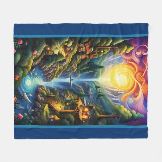 Storybook Landscape 2 Fleecedecke (Vorderseite (Horizontal))