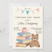 Storybook Library Themed Baby Shower  Einladung (Vorderseite)