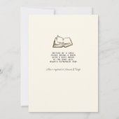 Storybook Library Themed Baby Shower  Einladung (Rückseite)