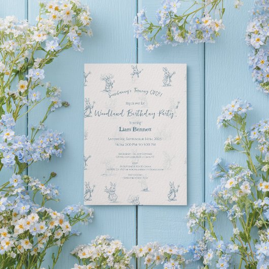 Storybook Little Bunny Peter 1. Geburtstag Einladung