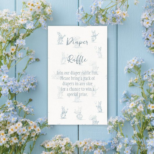 Storybook Little Bunny Peter Diaper Raffle Begleitkarte
