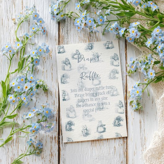 Storybook Little Maus Diaper Raffle Begleitkarte