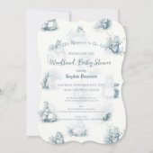 Storybook Little Mouse Baby Shower Einladung (Vorderseite)