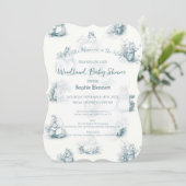 Storybook Little Mouse Baby Shower Einladung (Stehend Vorderseite)