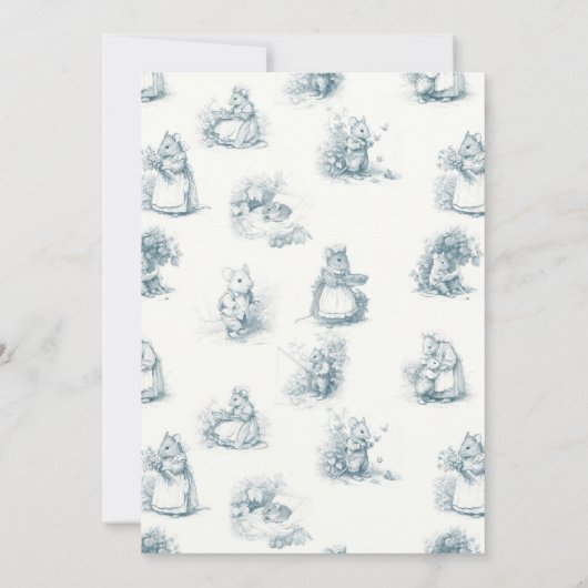 Storybook Little Mouse Birthday Einladung (Rückseite)