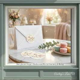 Storybook Magic Enchanted Forest  Runder Aufkleber