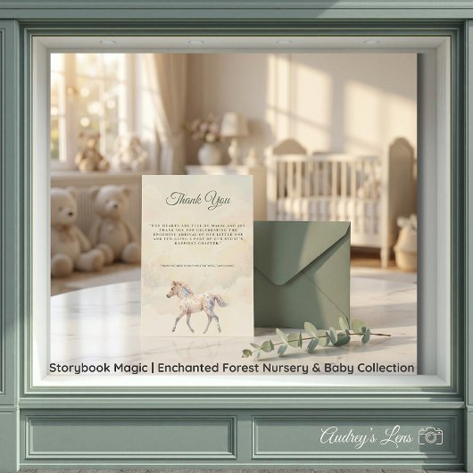 Storybook Magic Enchanted Forest Thank You Card Einladung