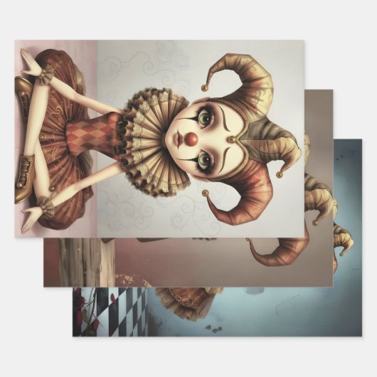 Storybook Melancholic Clown Geschenkpapier Set (Set)