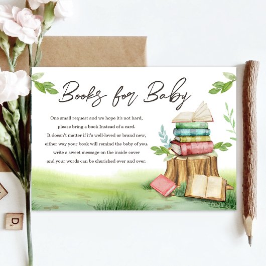 Storybook Neue Kapitel Baby-Dusche Bringen Sie ein Begleitkarte