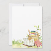 Storybook Neues Kapitel Baby-Dusche Einladung (Rückseite)