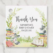 Storybook Neues Kapitel Baby-Dusche Geschenkanhänger (Vorderseite)