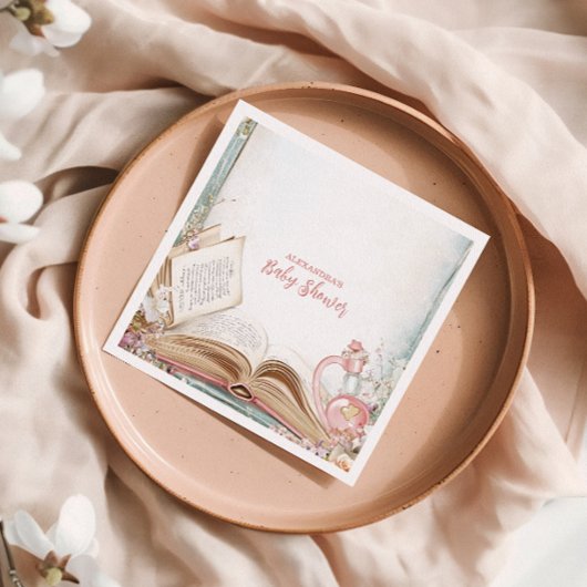 Storybook Neues Kapitel Baby-Dusche Serviette