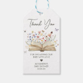 Storybook Neues Kapitel Begin Baby Shower Fevor Ta Geschenkanhänger (Vorderseite)