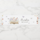 Storybook Neues Kapitel beginnt Babydusche Wasserflaschenetikett (Einzelnes Label)