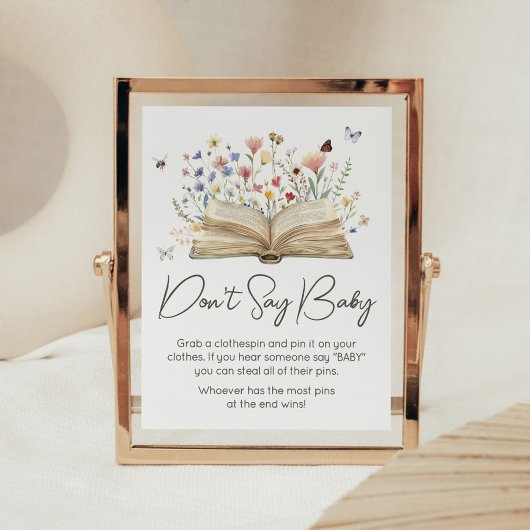 Storybook Neues Kapitel beginnt nicht Baby sagen Poster