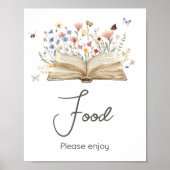 Storybook Neues Kapitel Begins Baby Dusche Nahrung Poster (Vorne)