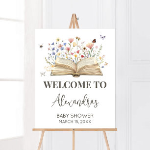 Storybook Neues Kapitel Begins Baby Dusche Willkom Poster