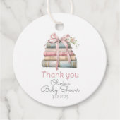 Storybook Neues Kapitel rosa Bogen vielen Dank Geschenkanhänger (Vorderseite)