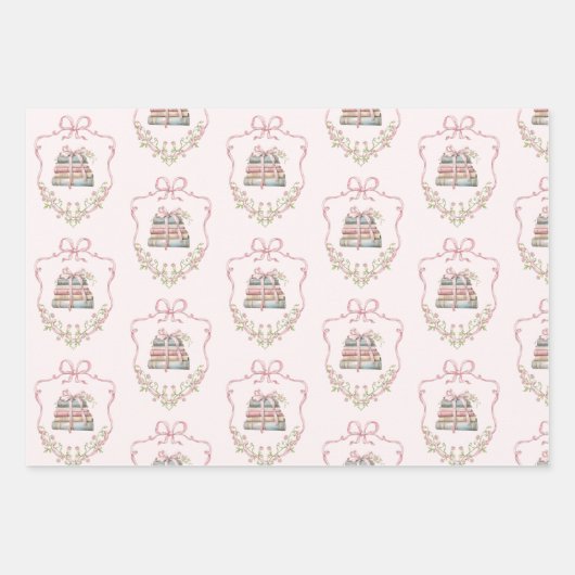 Storybook Neues Kapitel Rosa Bug Babymädchen Geschenkpapier Set (Vorderseite 3)