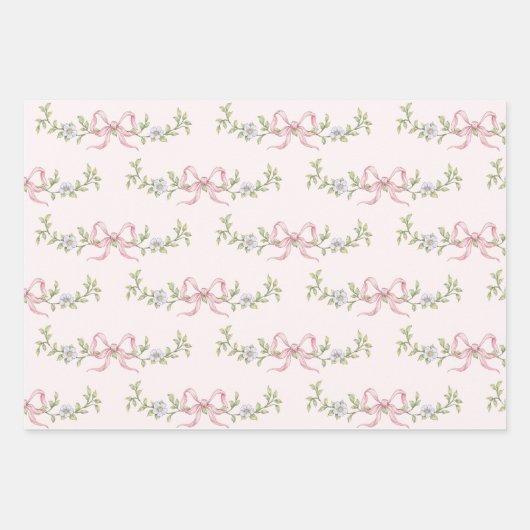 Storybook Neues Kapitel Rosa Bug Babymädchen Geschenkpapier Set (Vorderseite)