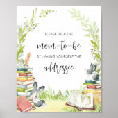 Storybook New Chapter Baby Shower Envelope Station Poster (Vorne)