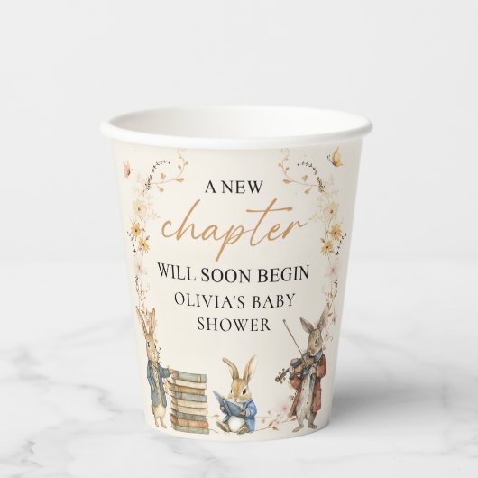 Storybook New Chapter Baby Shower Paper Cups Pappbecher (Vorderseite)